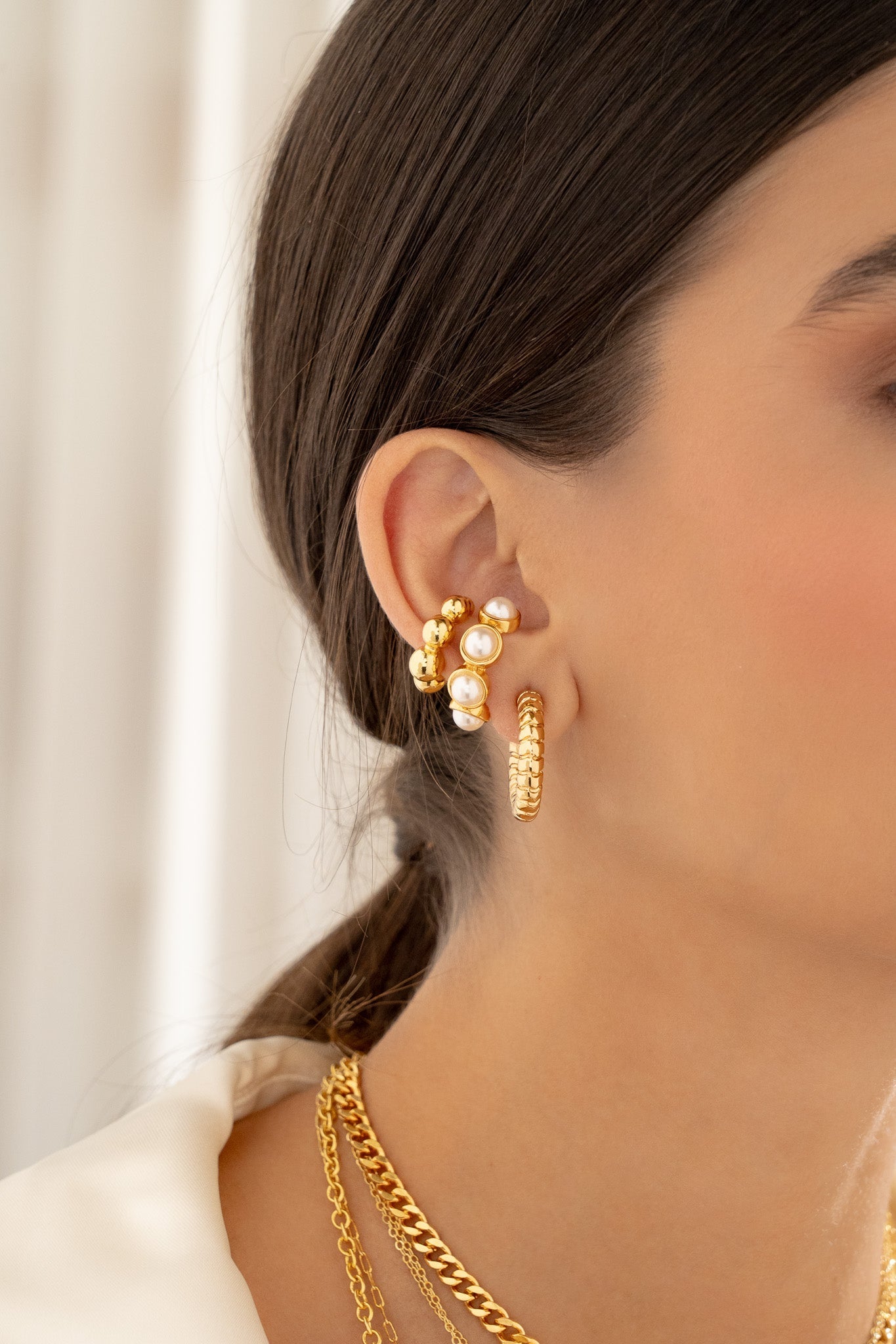 Pearl Ear Cuff XL