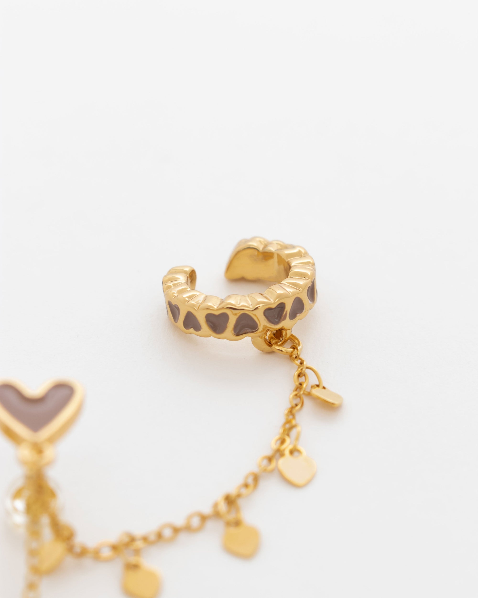 2 in 1 heart dangle set