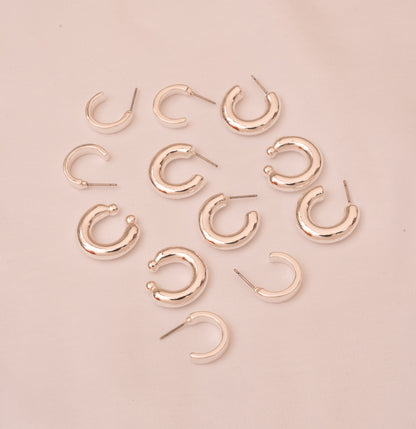 SILVER HOOP LUXE - S