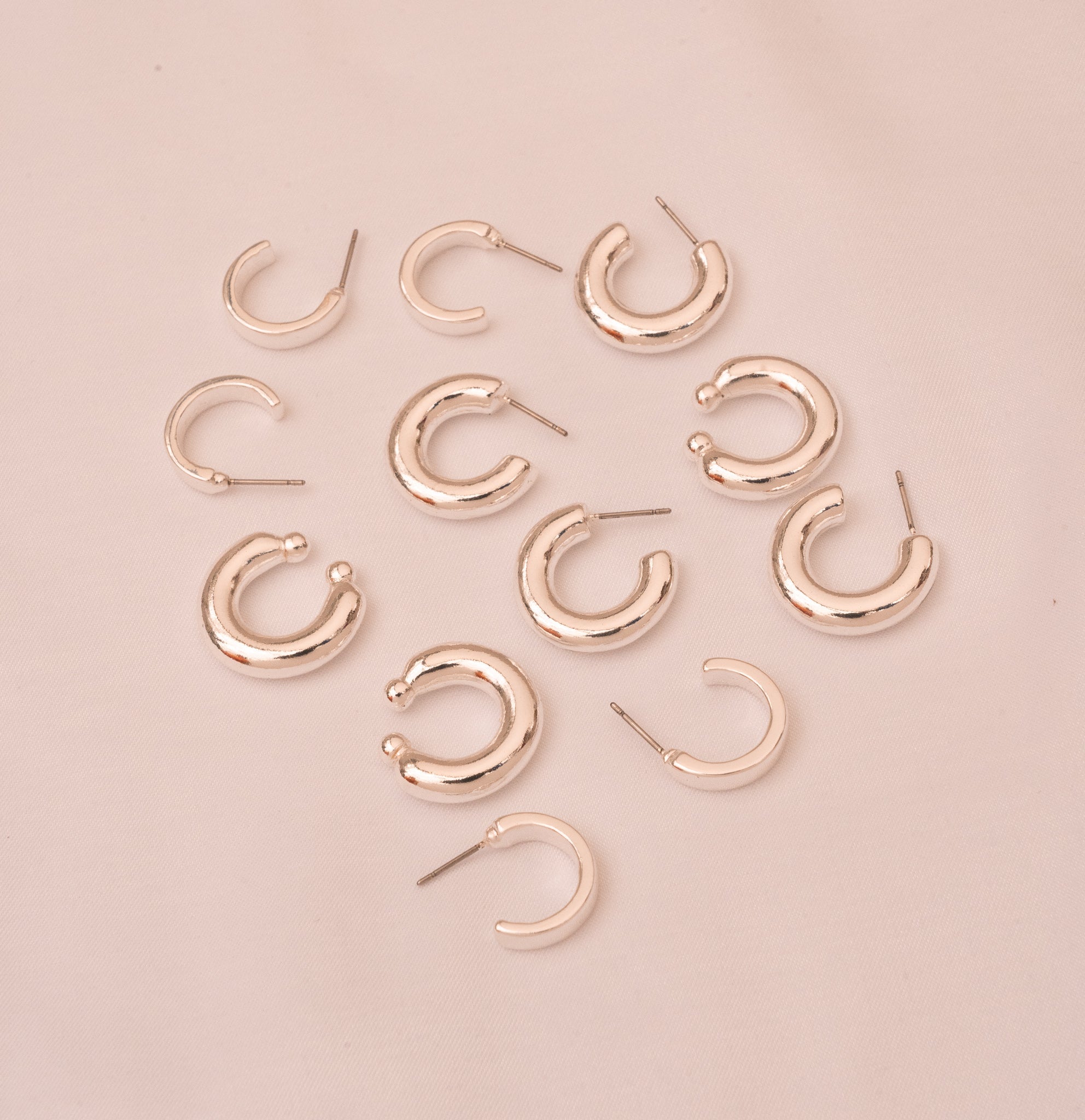 Silver Essentials Hoops - S