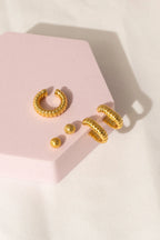 Triple bow earring set