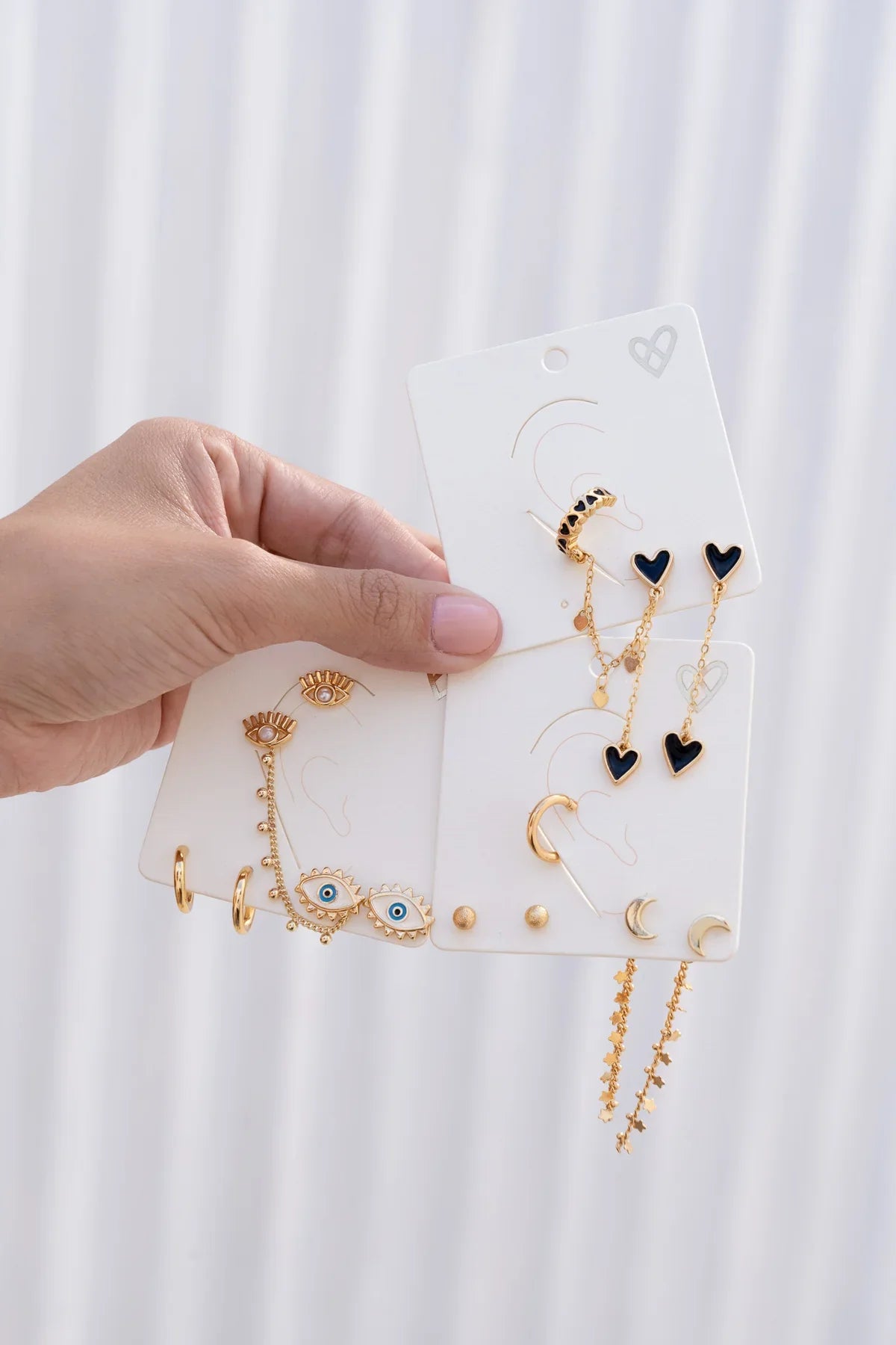 2 in 1 heart dangle set