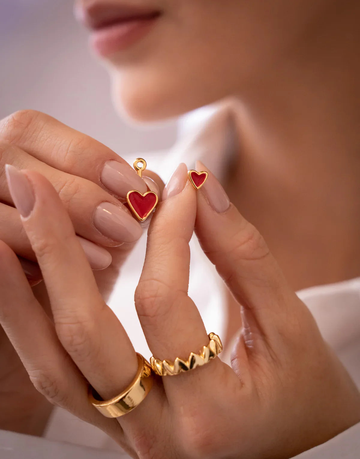 2-in-1 Heart Earrings