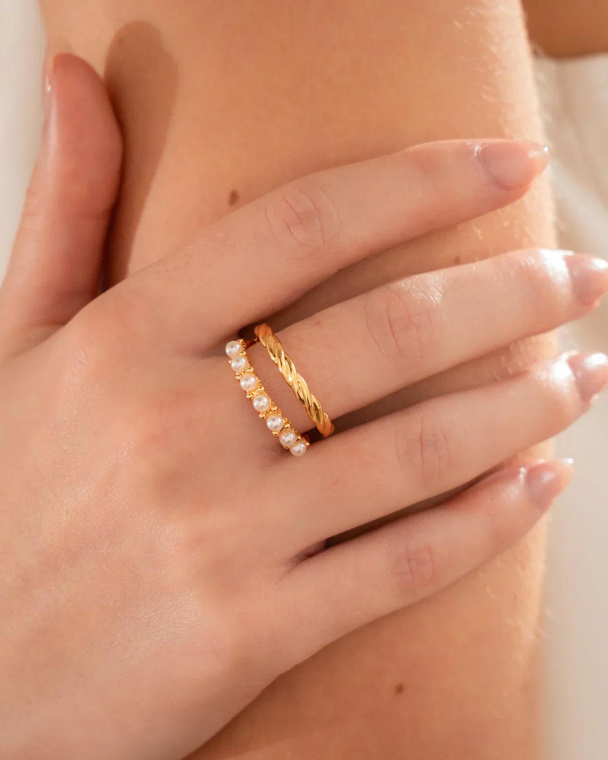 Dual Pearl Ring