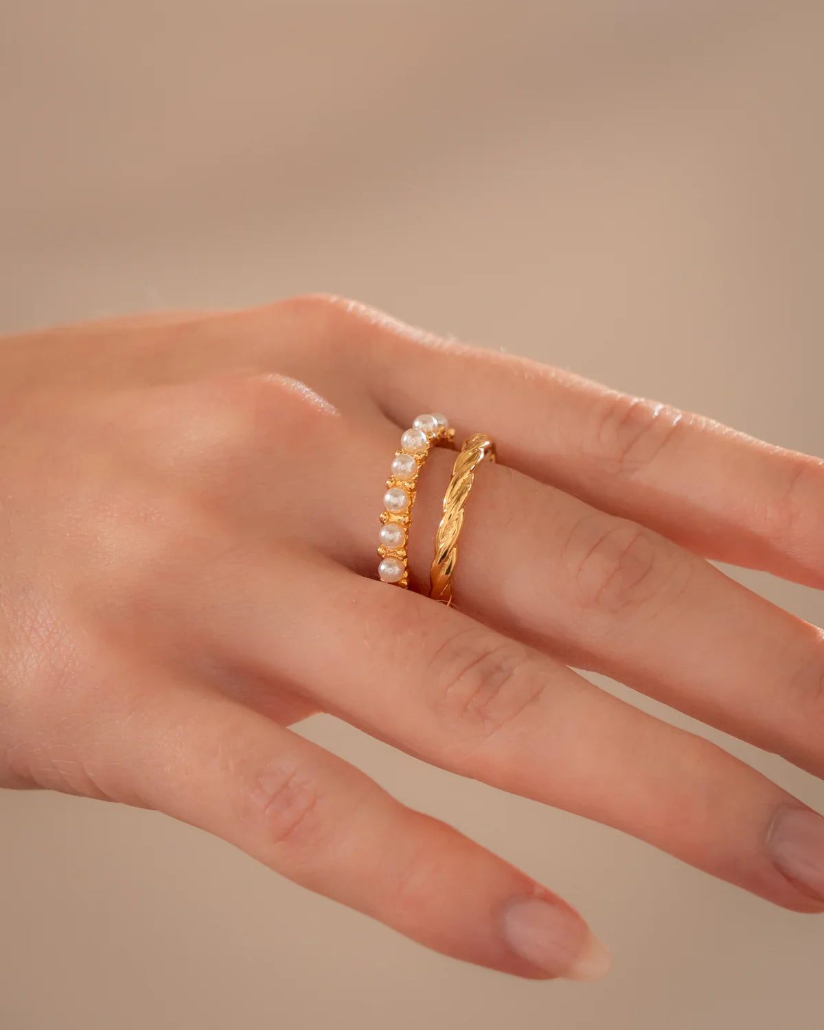 Dual Pearl Ring