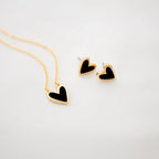 Heart Pendant Necklace Set