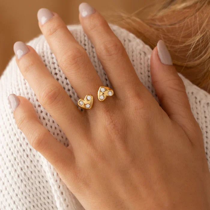 Crystal Heart Ring