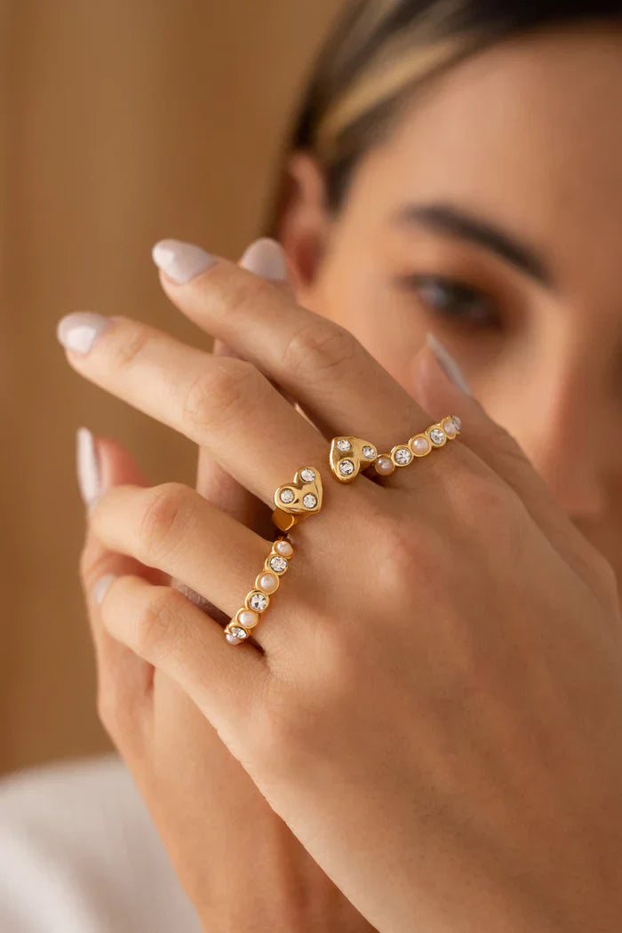 Crystal Heart Ring