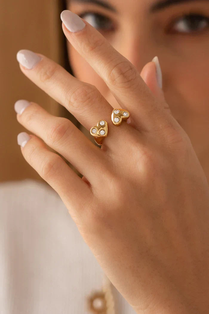 Crystal Heart Ring
