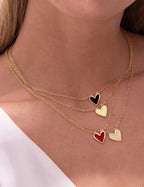 Heart Pendant Necklace Set