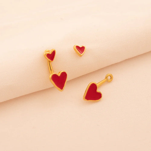 2-in-1 Heart Earrings