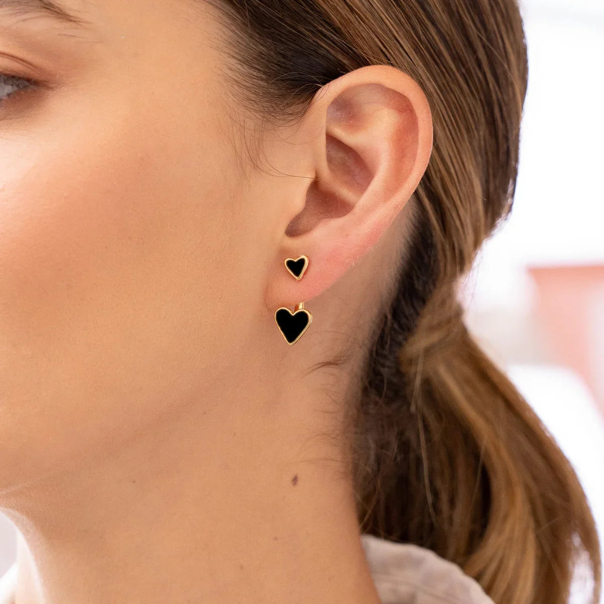 2-in-1 Heart Earrings