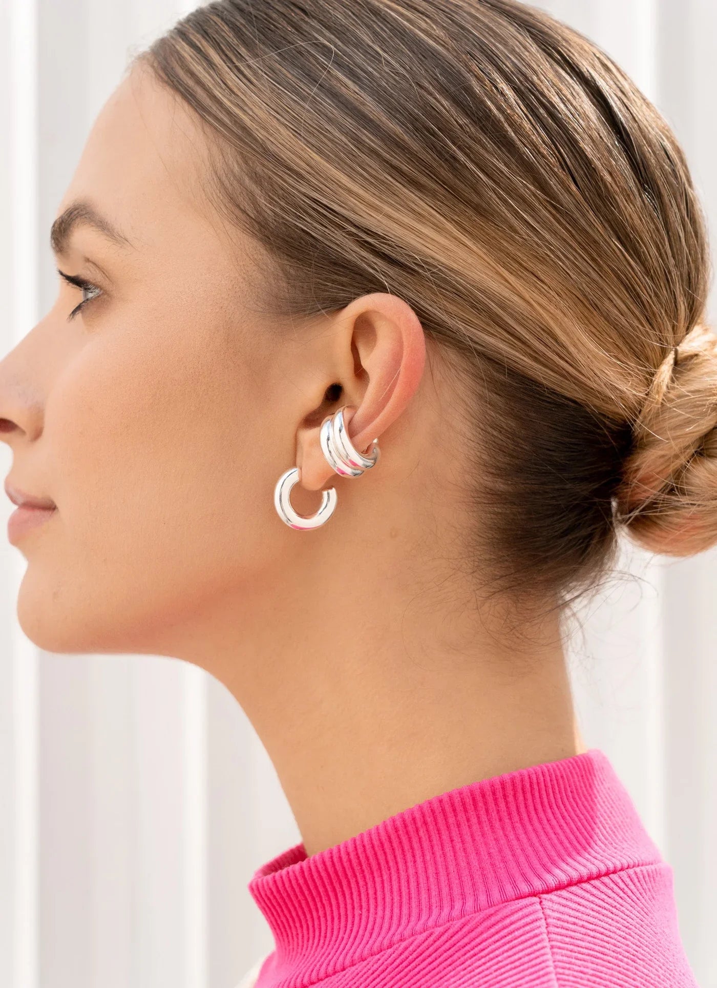 Hoops & ear cuffs trio set