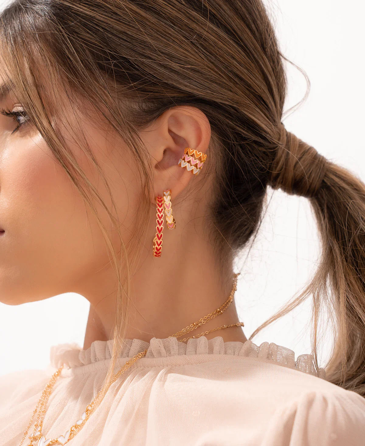Heart Ear Cuff X2