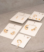 Golden Pearl Hoops