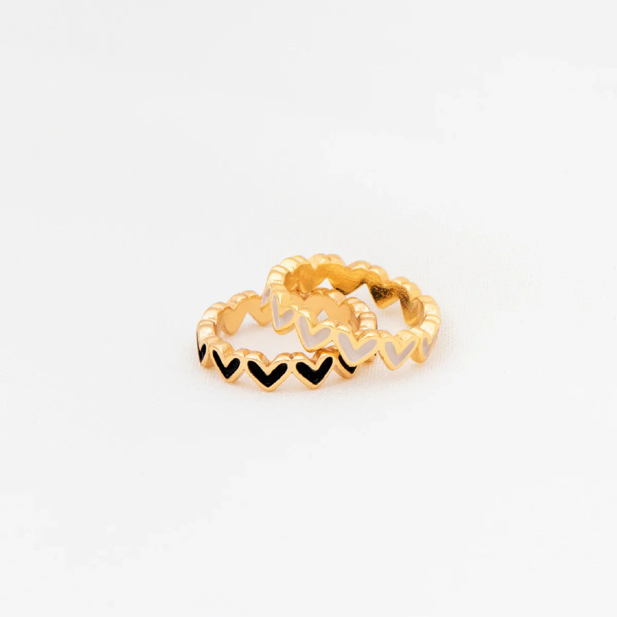 Twin Heart Ring Set