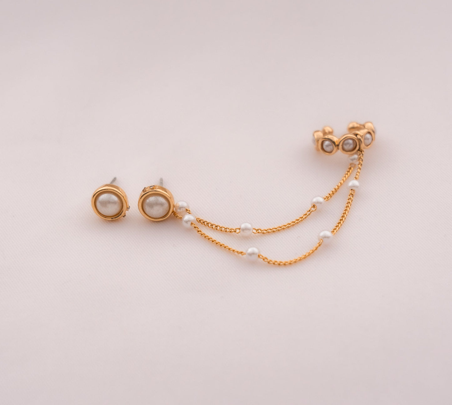 SET EARRINGS 2 IN 1 PEARLS.