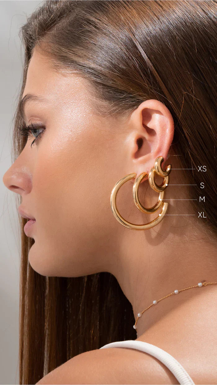 Silver Essentials Hoops - XS