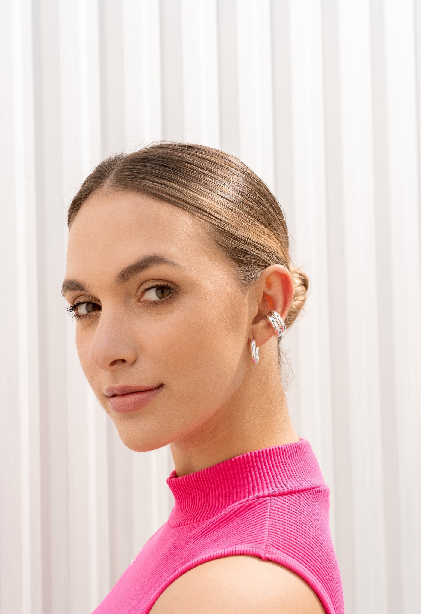 Silver Essentials Hoops - S