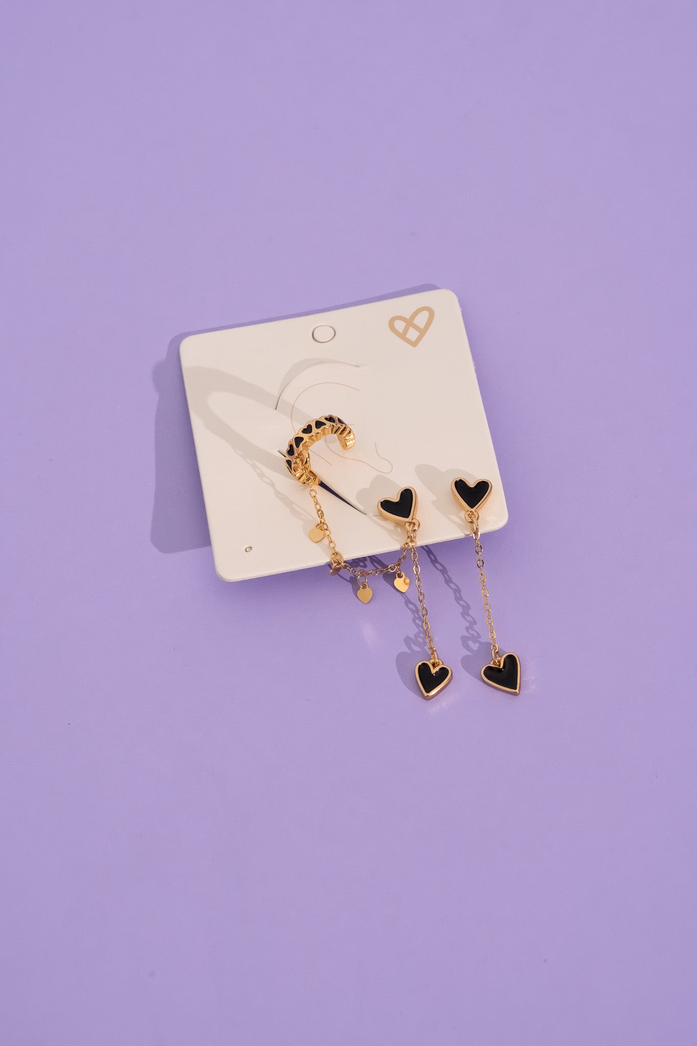 2 in 1 heart dangle set