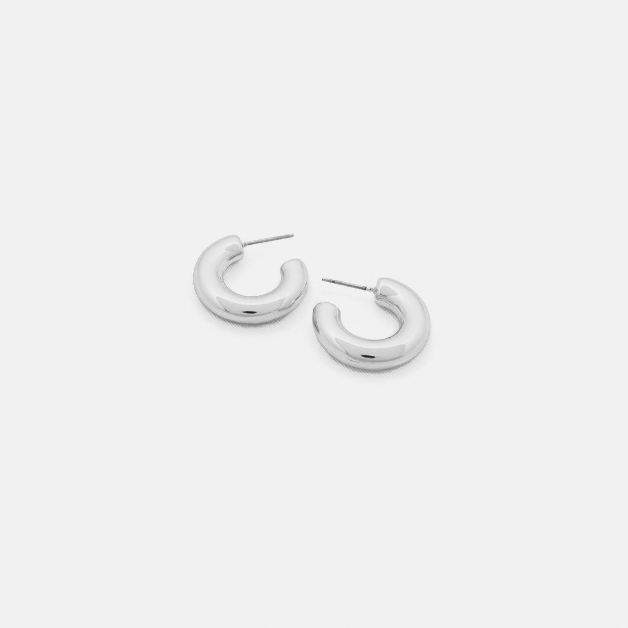 Silver Essentials Hoops - S